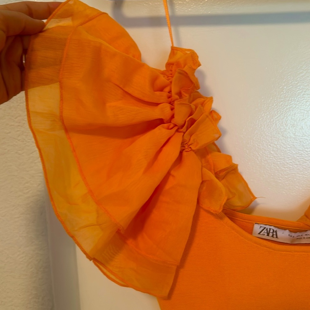 ZARA tulle organza crop top size S - Picture 8 of 10